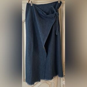 Ralph Lauren Denim Indigo Wrap Skirt